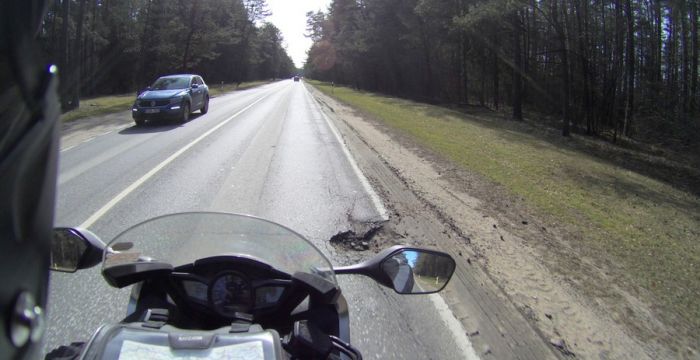 "spastai" kelyje motociklas honda vfr1200f